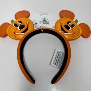 NWT Disney Parks Mickey Pumpkin Ears Headband Adult